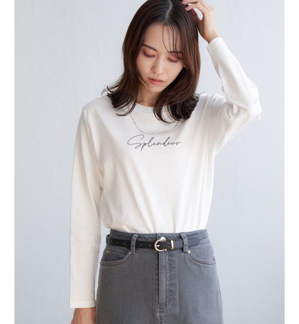 ikka「ロゴフォトプリントロンT」|Tシャツ・カットソー|