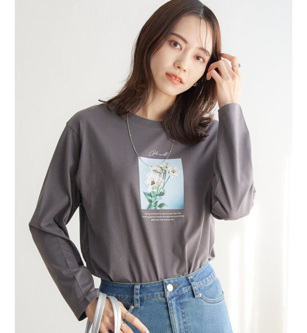 ikka「ロゴフォトプリントロンT」|Tシャツ・カットソー|