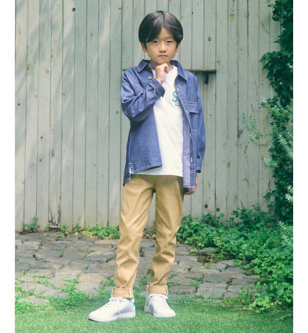 ikka kids「【親子コーデ】フェイクスエード／デニムシャウター（110~160cm）」|シャツ・ブラウス|