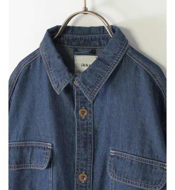 ikka kids「【親子コーデ】フェイクスエード／デニムシャウター（110~160cm）」|シャツ・ブラウス|