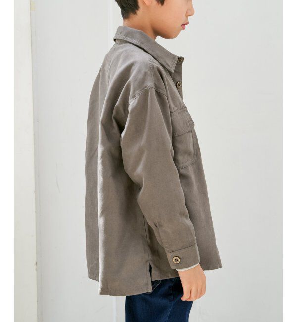 ikka kids「【親子コーデ】フェイクスエード／デニムシャウター（110~160cm）」|シャツ・ブラウス|