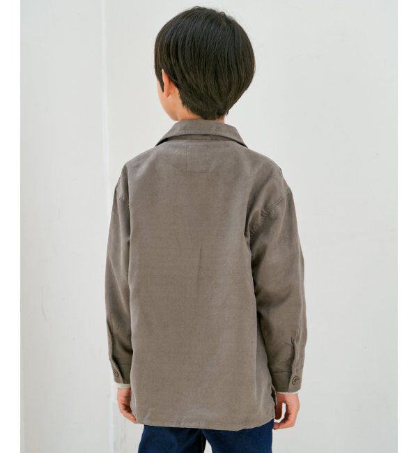 ikka kids「【親子コーデ】フェイクスエード／デニムシャウター（110~160cm）」|シャツ・ブラウス|