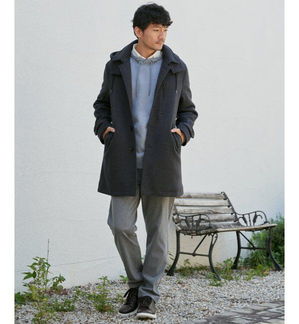 IKKA LOUNGE「ウールライクニットステンカラーコート」|その他|