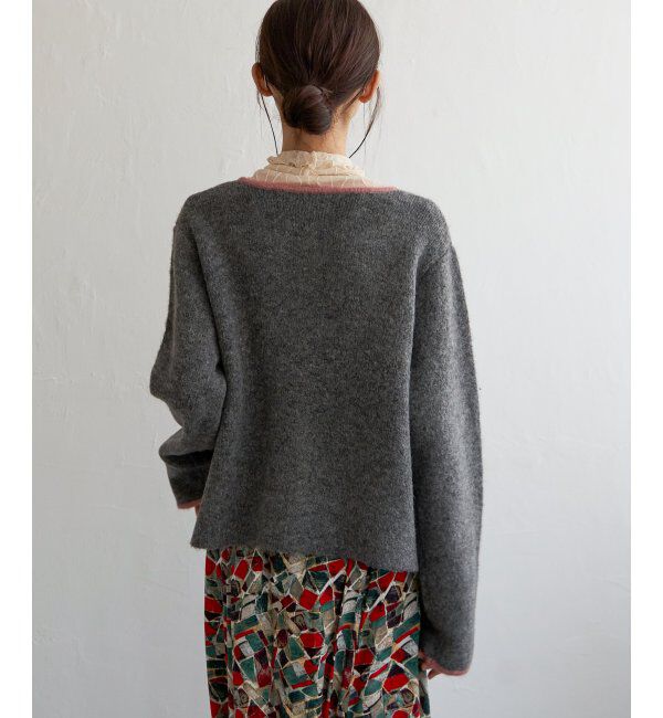 Lbc with Life「配色ショートカーディガン」|カーディガン|