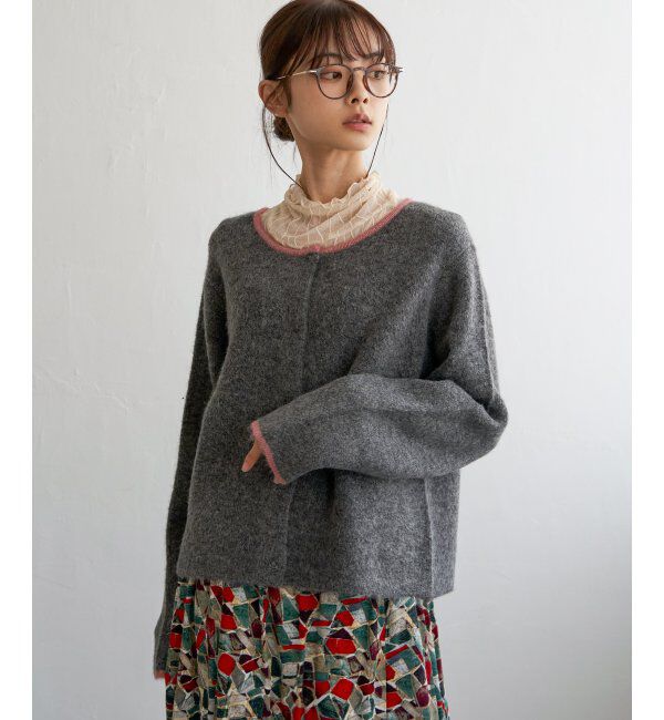 Lbc with Life「配色ショートカーディガン」|カーディガン|