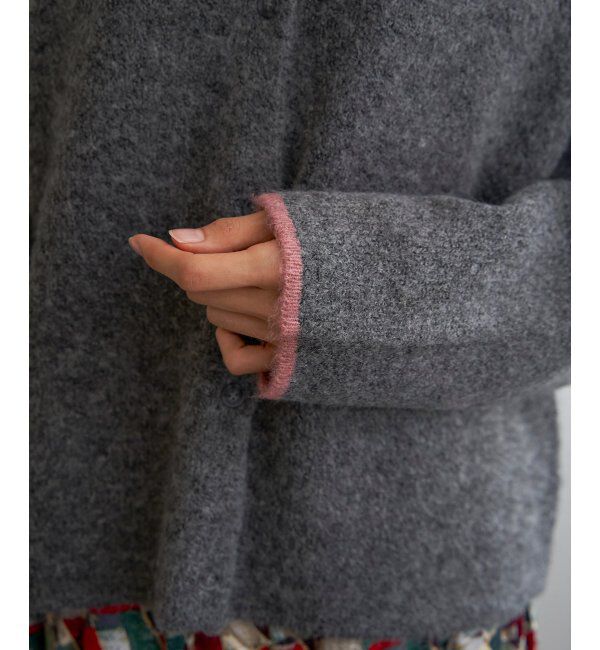 Lbc with Life「配色ショートカーディガン」|カーディガン|