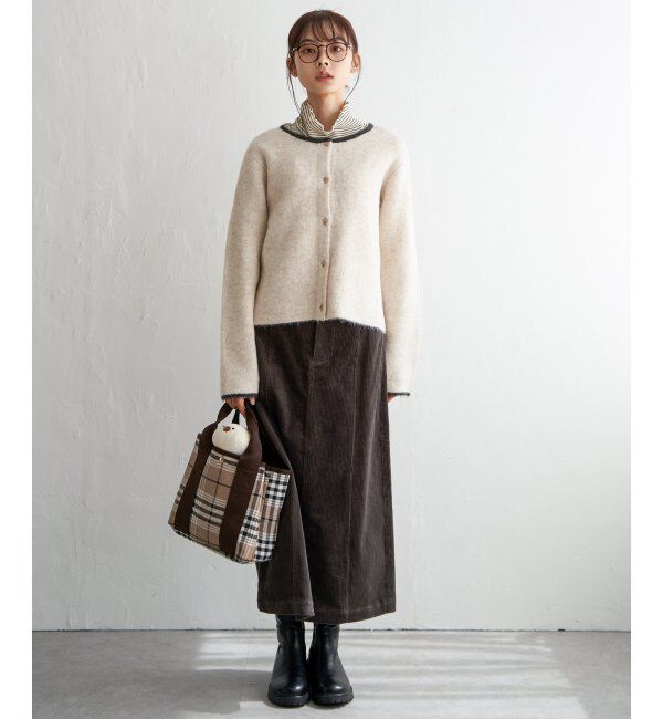 Lbc with Life「配色ショートカーディガン」|カーディガン|