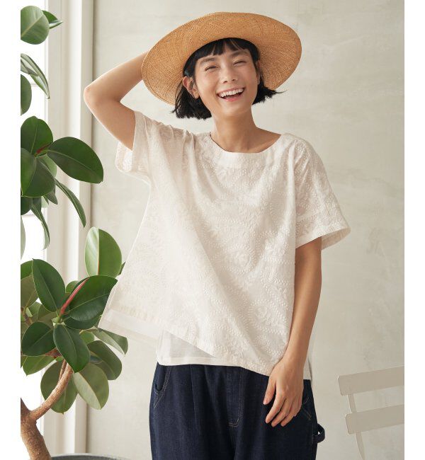 Lbc with Life「ペイズリー刺繍ブラウス」|シャツ・ブラウス|