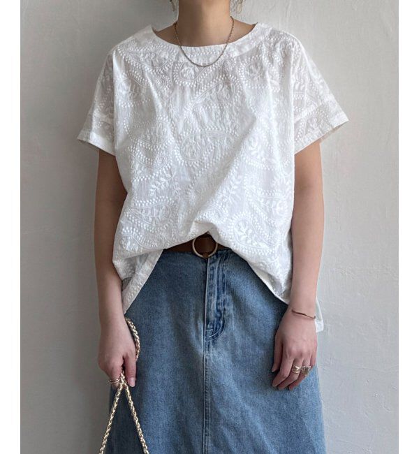 Lbc with Life「ペイズリー刺繍ブラウス」|シャツ・ブラウス|