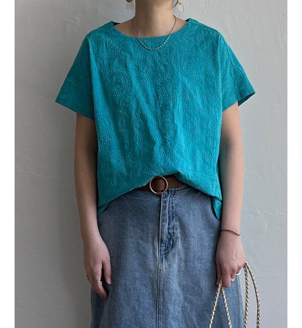 Lbc with Life「ペイズリー刺繍ブラウス」|シャツ・ブラウス|