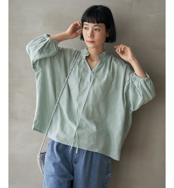 Lbc with Life「ジャカード襟フリル2WAYブラウス」|シャツ・ブラウス|