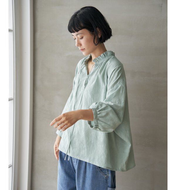 Lbc with Life「ジャカード襟フリル2WAYブラウス」|シャツ・ブラウス|