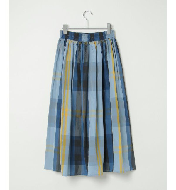 VENCE share style「タフタチェックギャザースカート」|スカート|