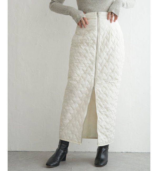 VENCE share style「ハートキルトダブルジップタイトスカート」|スカート|