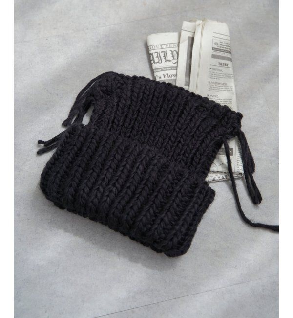 VENCE share style「ローゲージねこみみニット帽」|ニット帽|ブラック