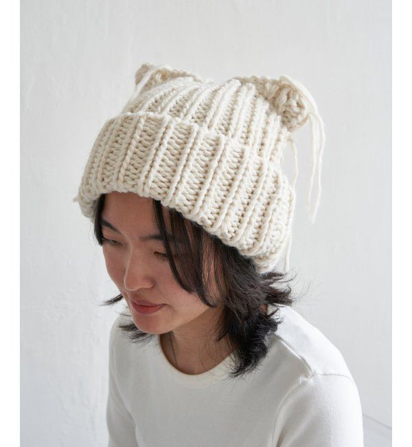 VENCE share style「ローゲージねこみみニット帽」|ニット帽|