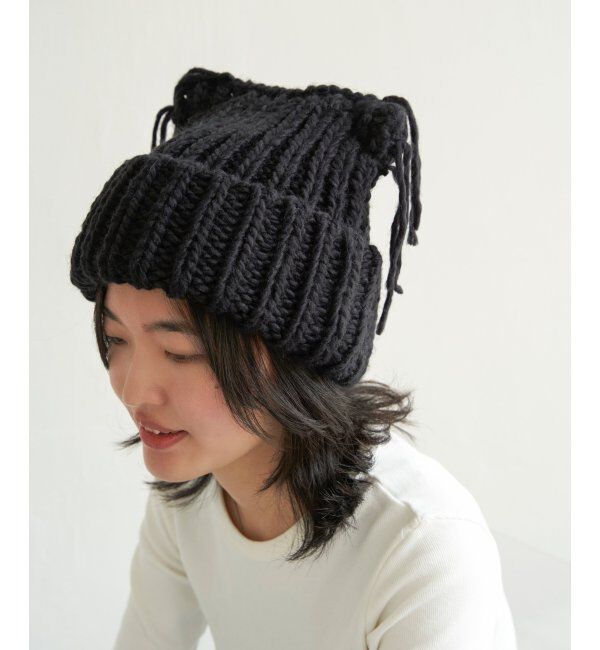 VENCE share style「ローゲージねこみみニット帽」|ニット帽|
