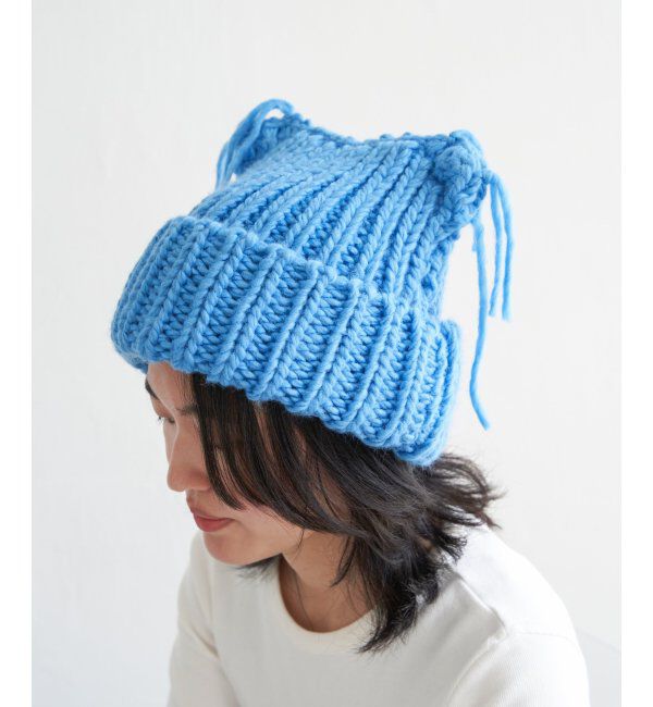 VENCE share style「ローゲージねこみみニット帽」|ニット帽|