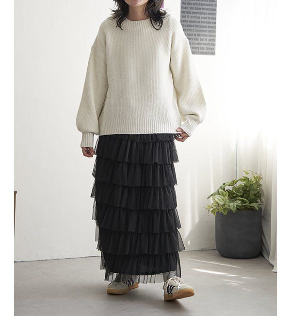 VENCE share style「【洗濯機で洗える】鹿の子ラメニット」|ニット・セーター|