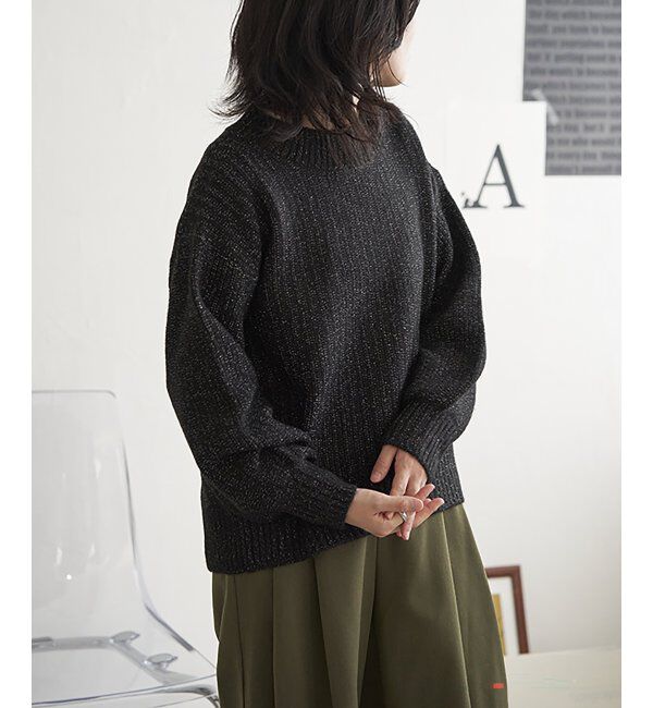 VENCE share style「【洗濯機で洗える】鹿の子ラメニット」|ニット・セーター|