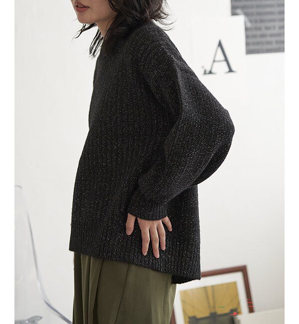 VENCE share style「【洗濯機で洗える】鹿の子ラメニット」|ニット・セーター|