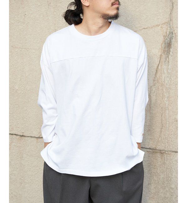VENCE share style「Goodwear グッドウェア 七分袖フットボールTシャツ」|Tシャツ・カットソー|ホワイト