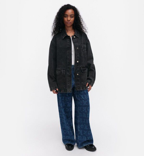 Marimekko「Maridenim Poweri Unikko デニムジャケット」|その他|ウォッシュドブラック