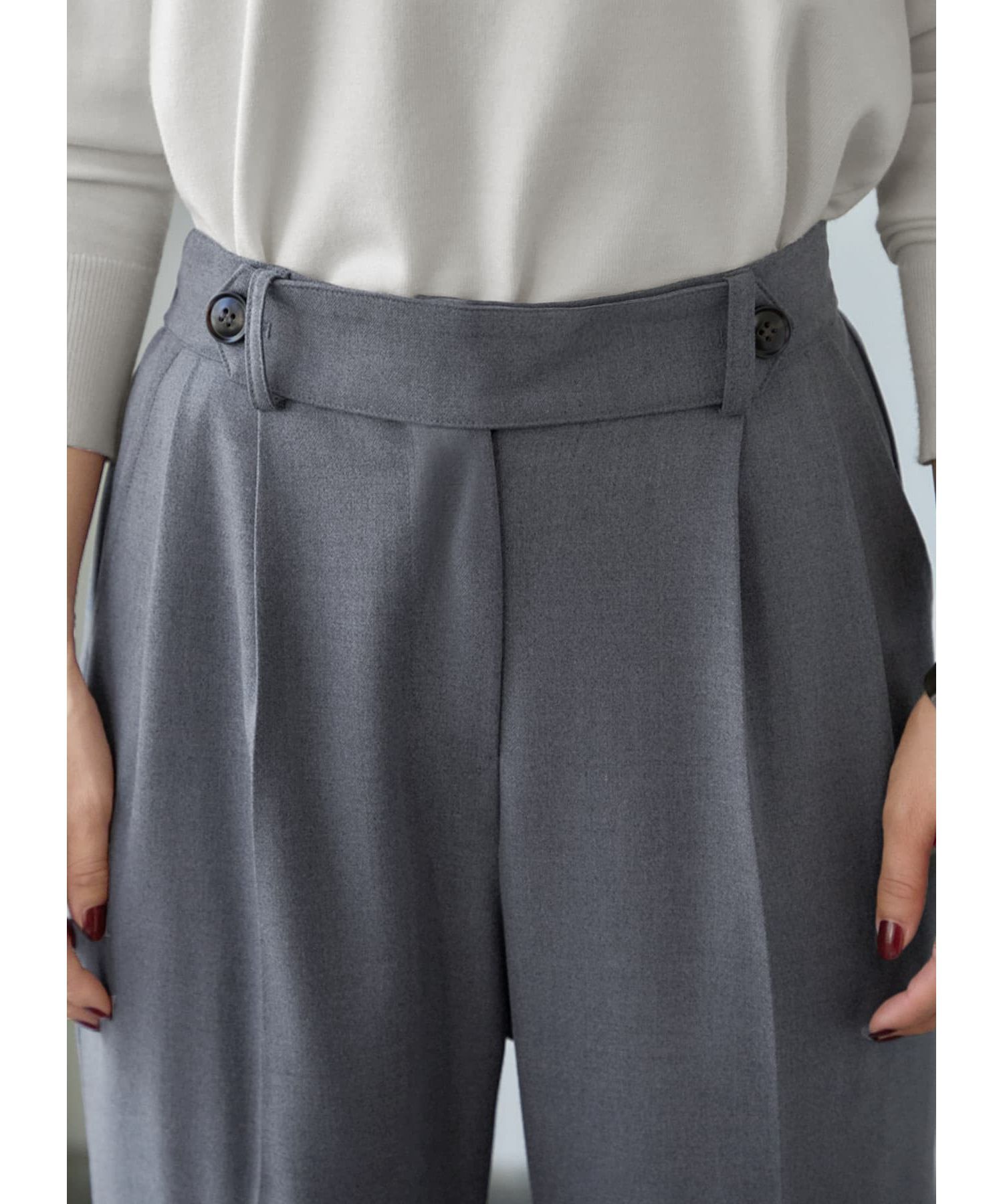 STYLE DELI「ウエストデザイン２タックワイドパンツ」|その他|