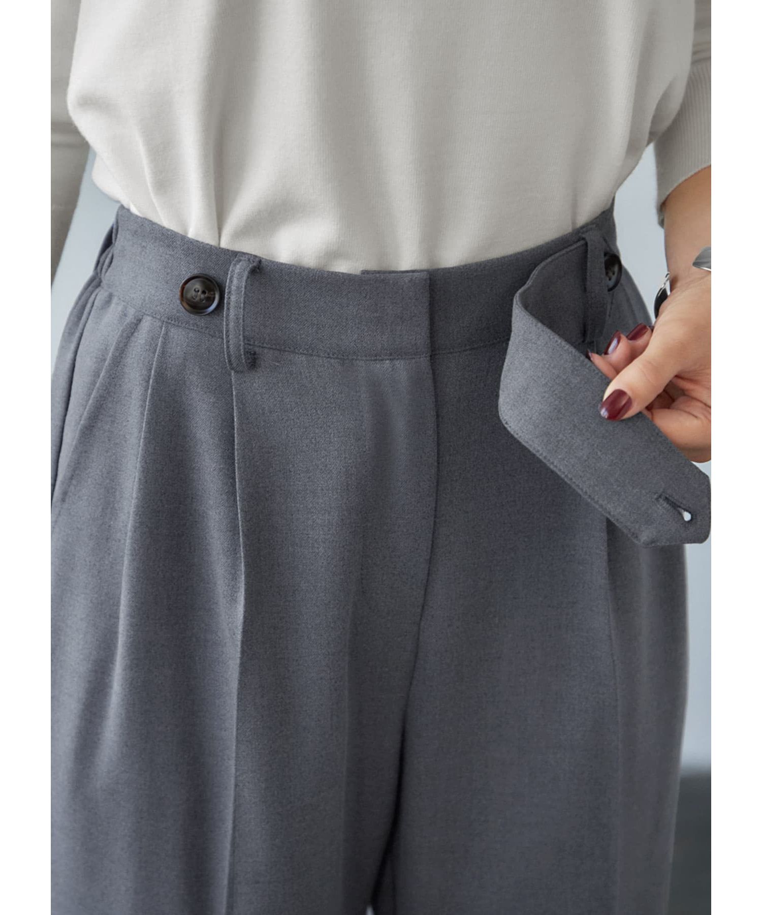 STYLE DELI「ウエストデザイン２タックワイドパンツ」|その他|