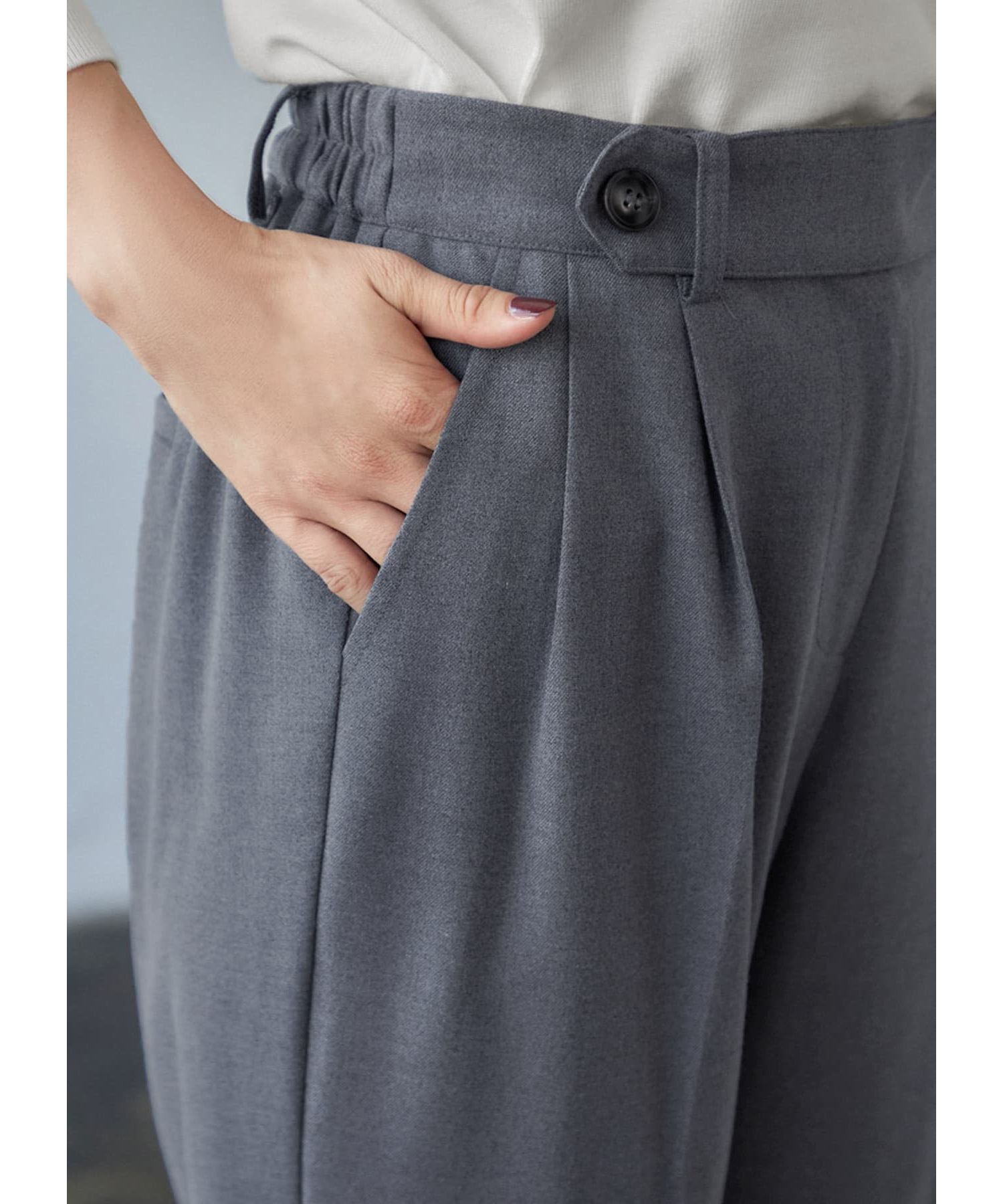 STYLE DELI「ウエストデザイン２タックワイドパンツ」|その他|