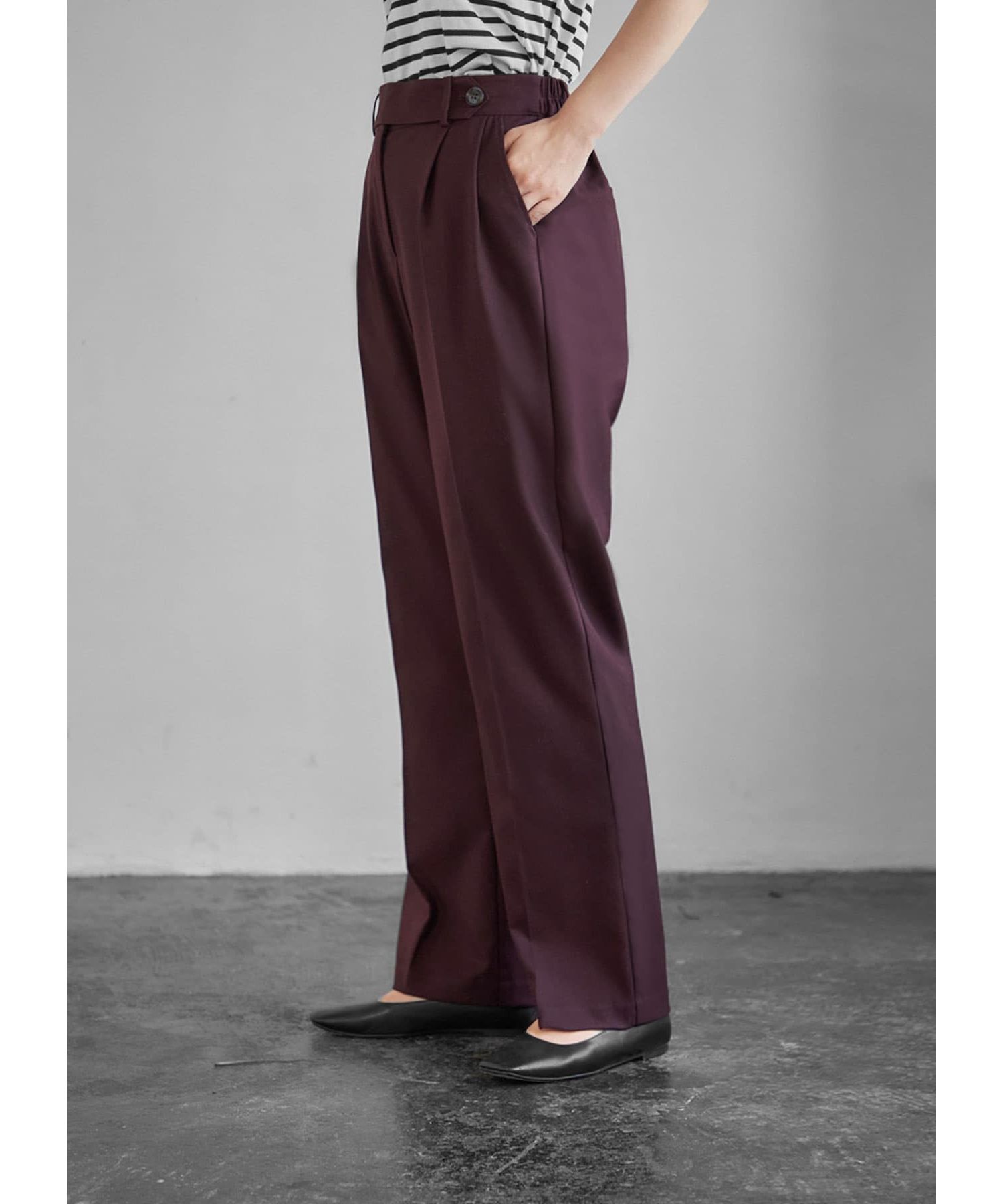 STYLE DELI「ウエストデザイン２タックワイドパンツ」|その他|