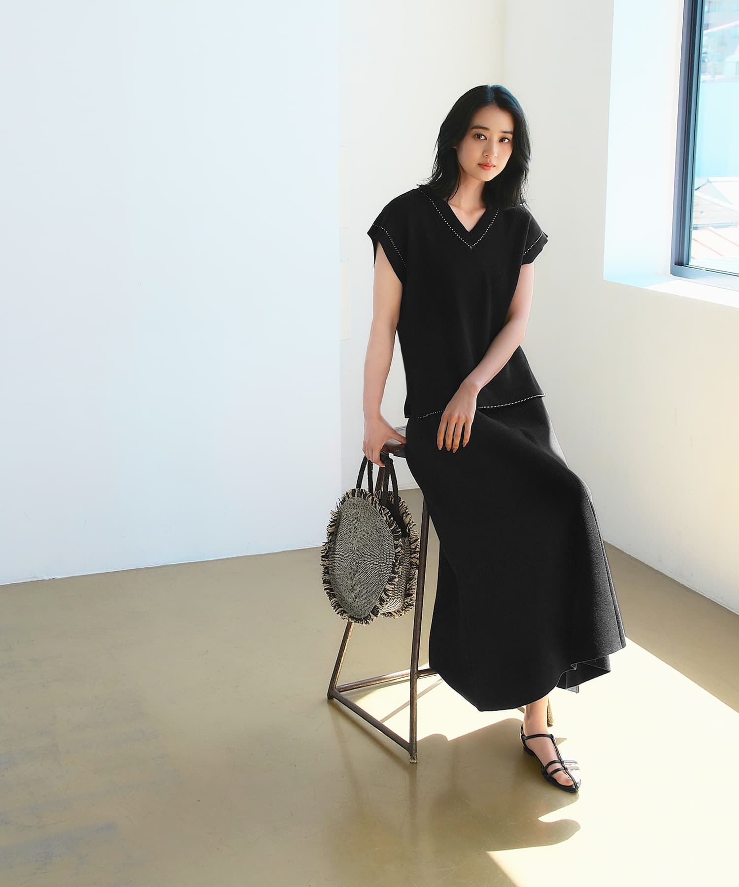 STYLE DELI「Softy Cotton／ミラノリブ編みマキシ丈スカート」|スカート|