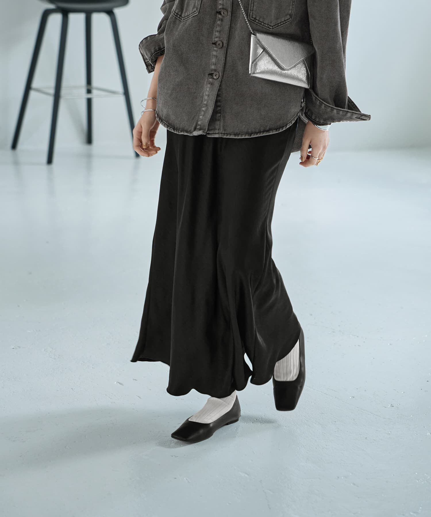 STYLE DELI「バイヤスサテンマーメイドスカート」|スカート|