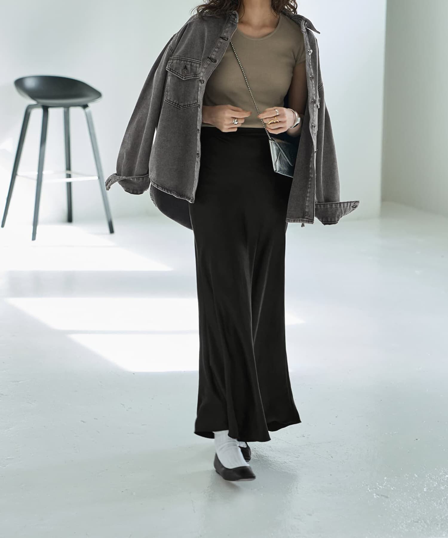 STYLE DELI「バイヤスサテンマーメイドスカート」|スカート|