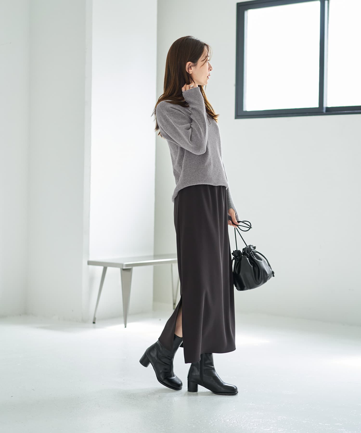 STYLE DELI「【LUXE】キラキラシアーとリブ生地のスカートセット」|スカート|