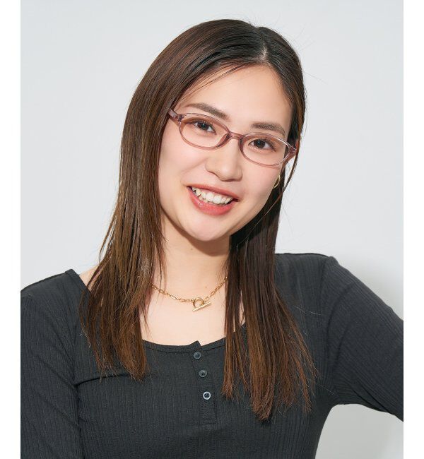  「オーバル型 メガネ | 大人可愛い 伊達メガネ レディース レンズ交換券付」|メガネ|