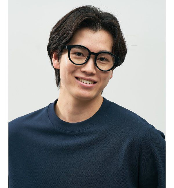  「SUNCUTGlasses/UV100%CUT ボストン型 クリアレンズ サングラス  | 太縁フレーム 紫外線対策 UVカット   」|サングラス|