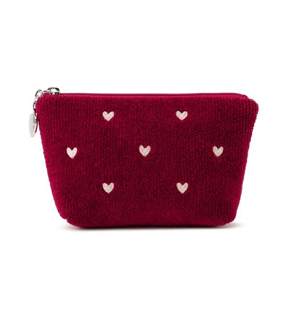 LOVERARY BY FEILER「ラブラリーハート　舟型ポーチS　L/LRH-243237」|ポーチ|ダークレッド
