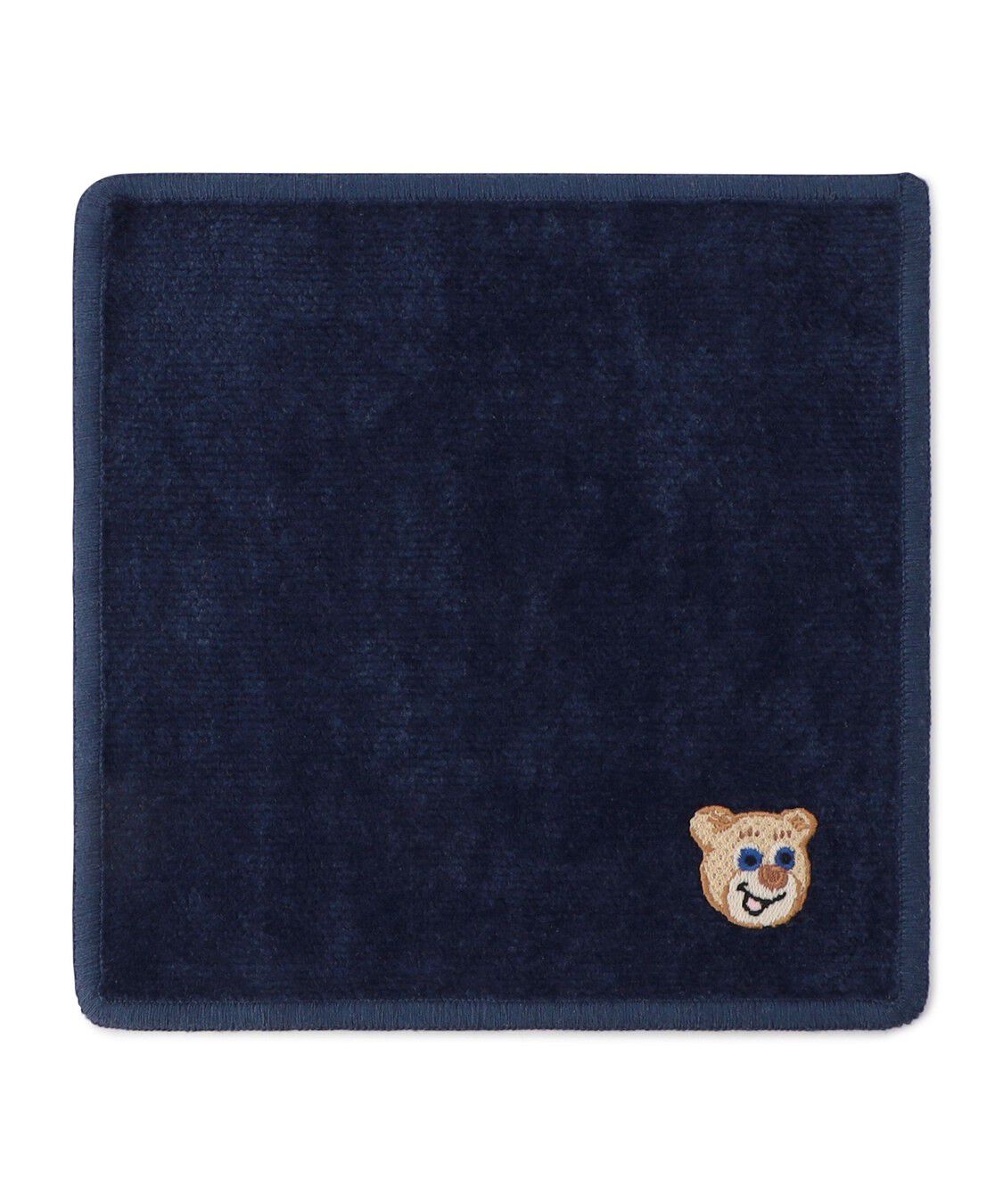 LOVERARY BY FEILER「オールドテディ　刺繍ハンカチ　L/OTE-253071」|ハンカチ|ネイビー