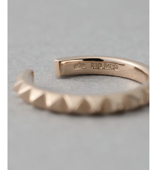 ete「[ハンサムピンク] K10MPG スタッズ イヤーカフ」|イヤーカフ|