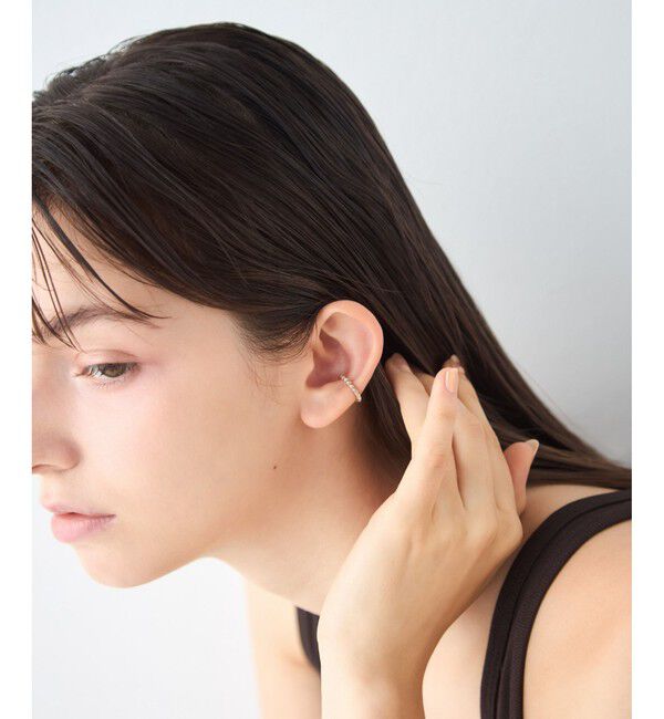 ete「[ハンサムピンク] K10MPG スタッズ イヤーカフ」|イヤーカフ|