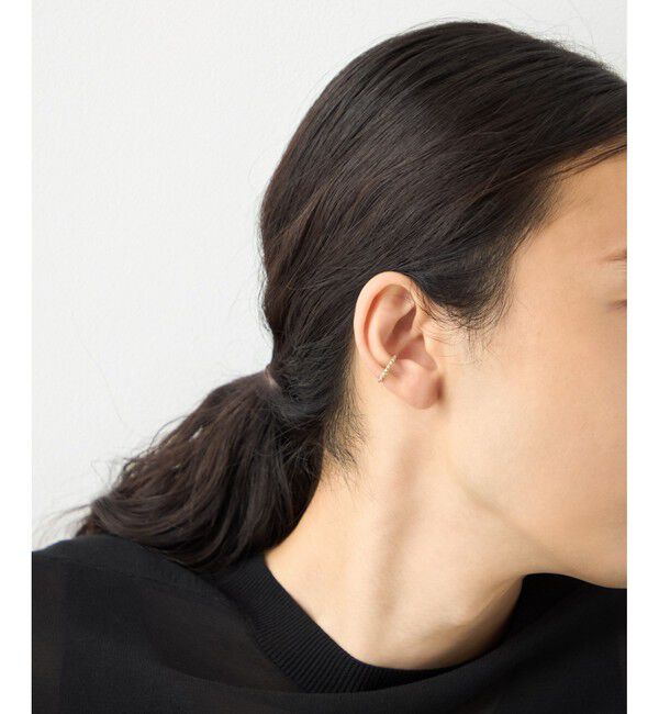 ete「[ハンサムピンク] K10MPG スタッズ イヤーカフ」|イヤーカフ|