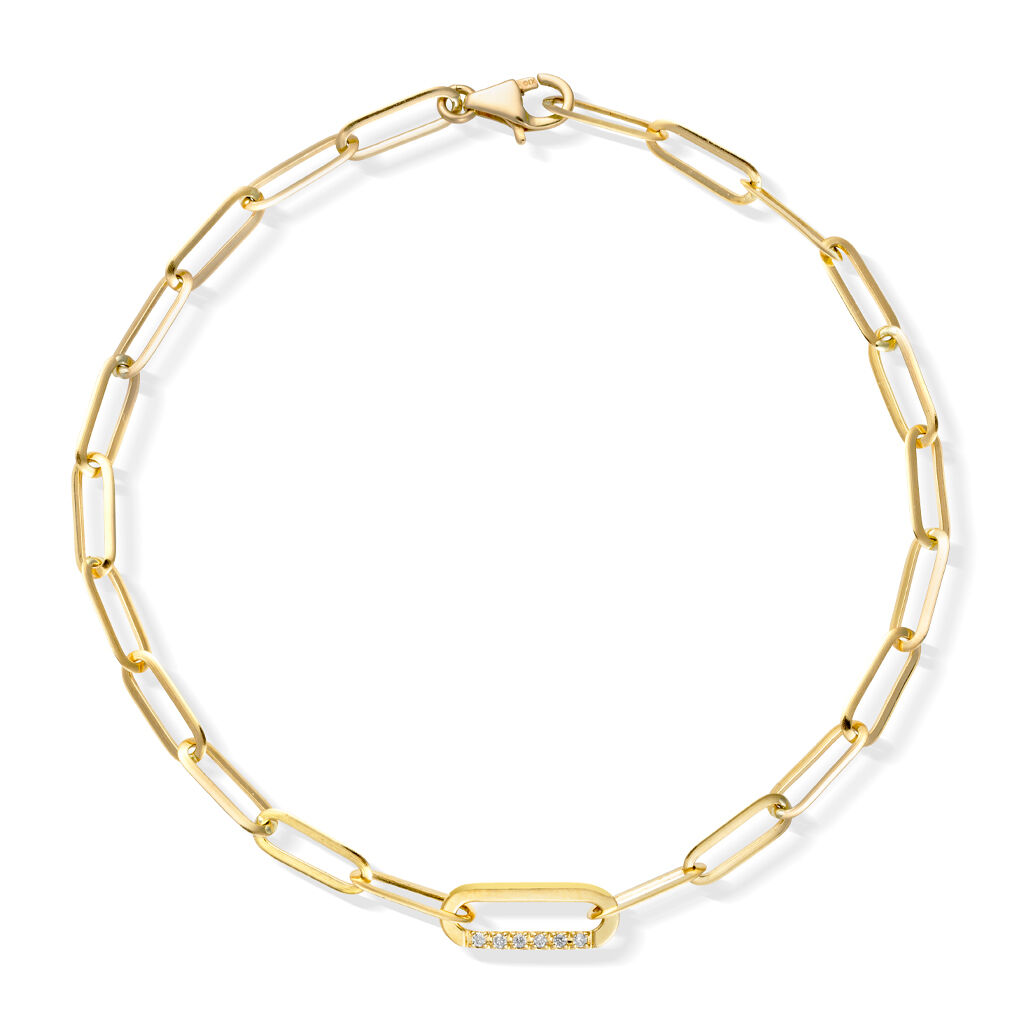 STAR JEWELRY「DIAMOND LINK CHAIN」|ブレスレット・バングル|イエローゴールド