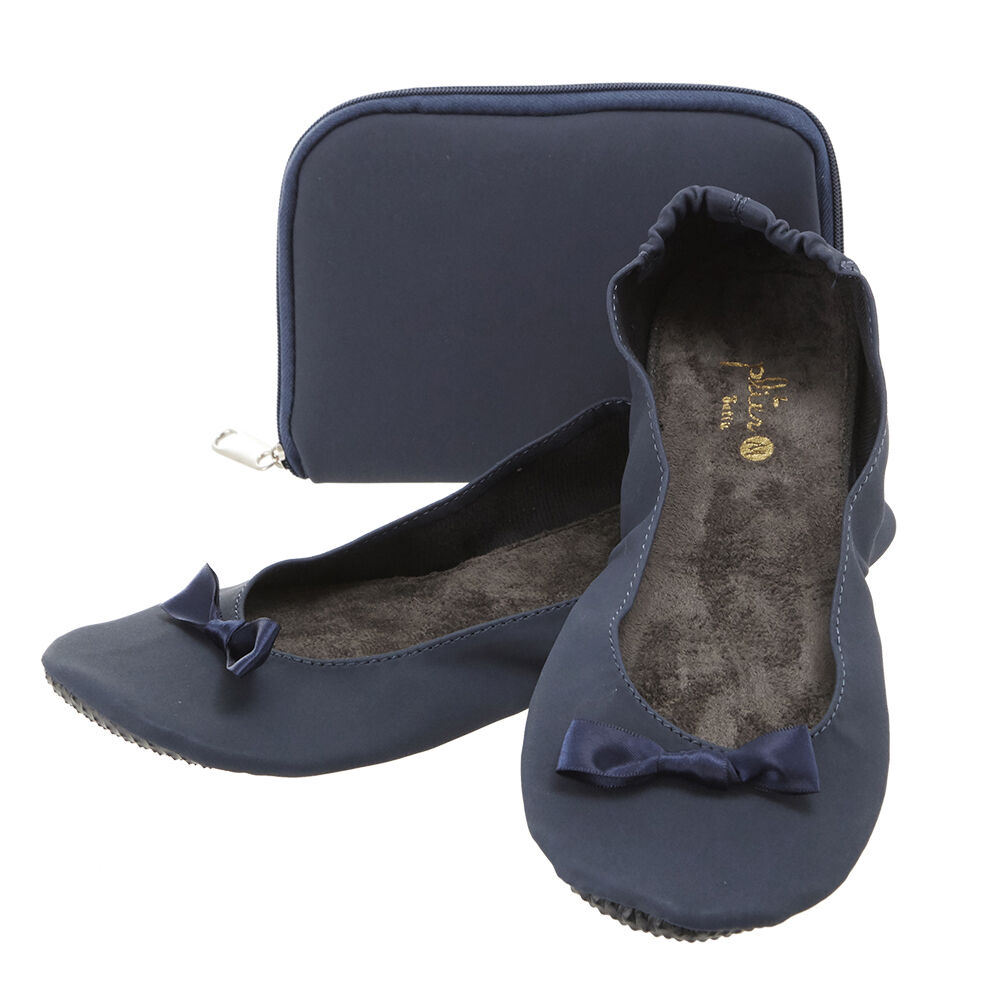 BACKYARD FAMILY「携帯スリッパ おしゃれ 通販 スリッポン レディース 黒 折りたたみ Sサイズ 大きいサイズ」|スリッポン|ブルー1