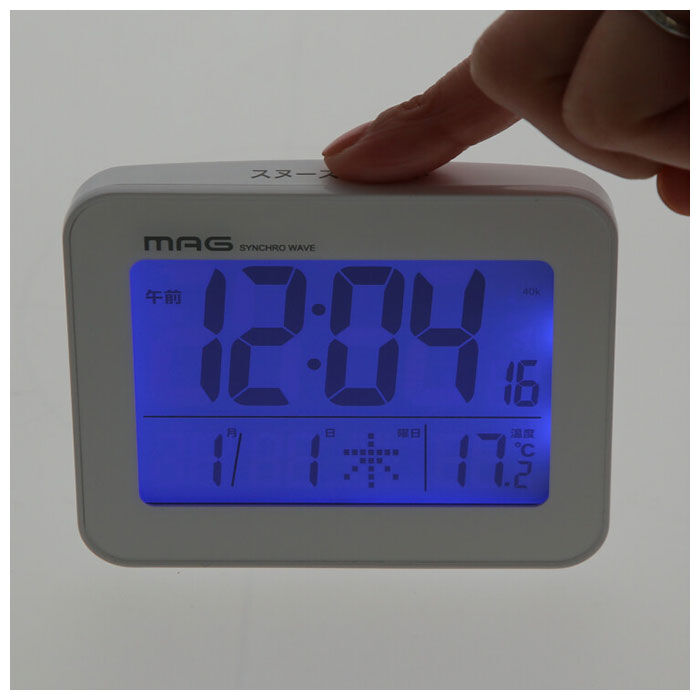 BACKYARD FAMILY「目覚まし時計 電波 通販 電波時計 デジタル 置き時計 置時計 時計 アラームクロック」|クロック・置時計|