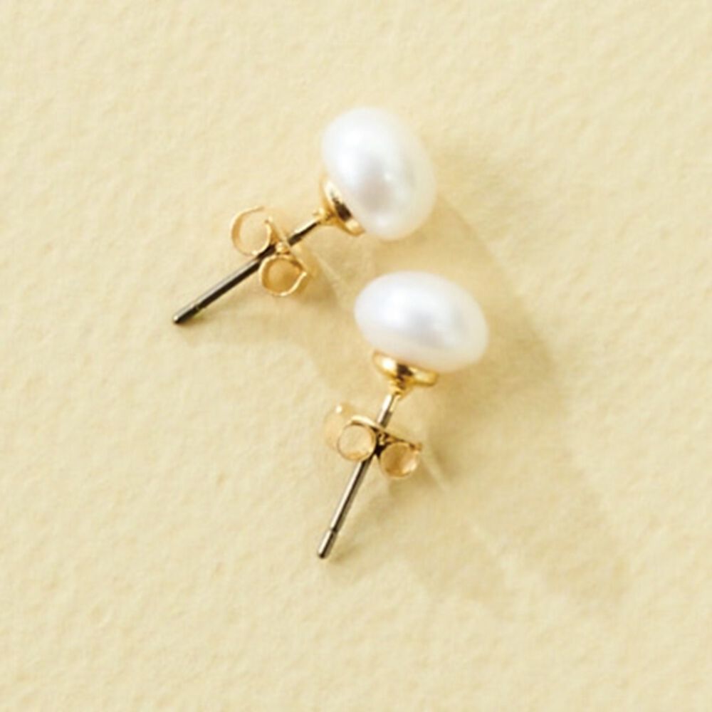 BACKYARD FAMILY「ピアス サン宝石 通販 耳飾り アクセサリー サンホ EF-4918 淡水パール 一粒ピアス 天然」|その他|ホワイト1