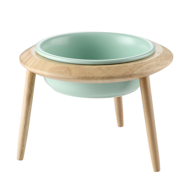 BACKYARD FAMILY「フードボウル 高さがある 通販 猫 犬 木製 陶器 高さ調整 フードボール フードスタンド」|その他|