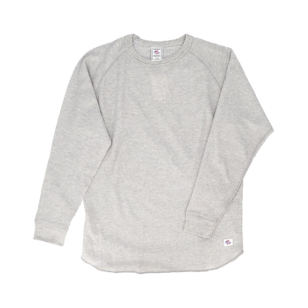 BACKYARD FAMILY「JEMORGAN ワッフル JF070-52S ジェーイーモーガン 通販 長袖Tシャツ ロンT」|Tシャツ・カットソー|グレー1
