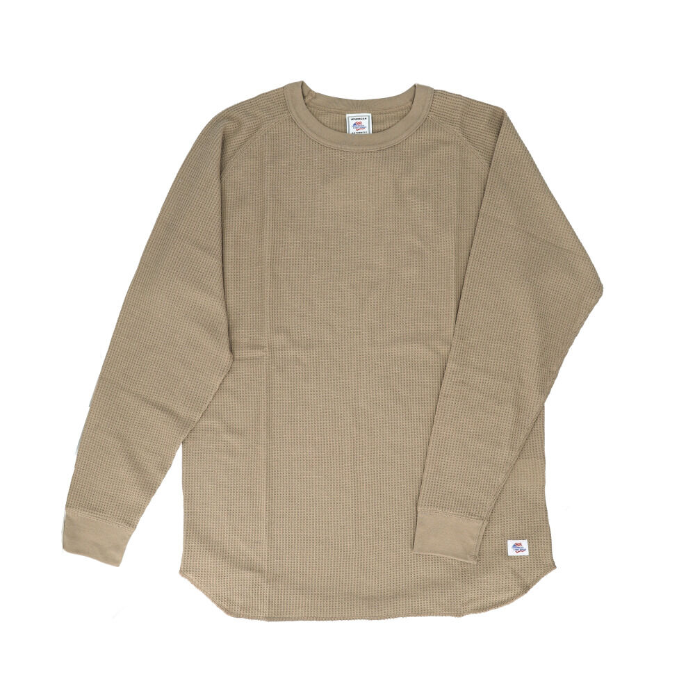BACKYARD FAMILY「JEMORGAN ワッフル JF070-52S ジェーイーモーガン 通販 長袖Tシャツ ロンT」|Tシャツ・カットソー|ベージュ1