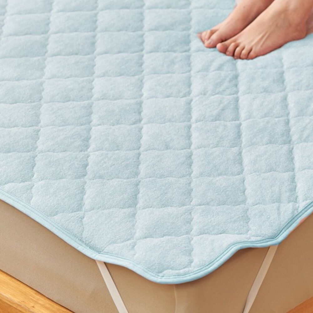 BACKYARD FAMILY「敷きパッド パイル生地 通販 敷パッド 敷パット パイル地シーツ ベッドパット ベッドパッド」|ブランケット|グリーン1